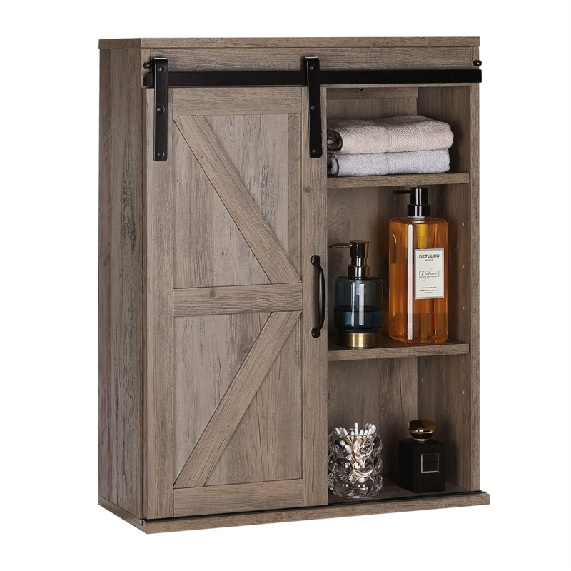 Lilly-Beau 21.7'' W 27.6'' H Surface Frameless Medicine Cabinet with Mirror 3 Adjustable Shelves