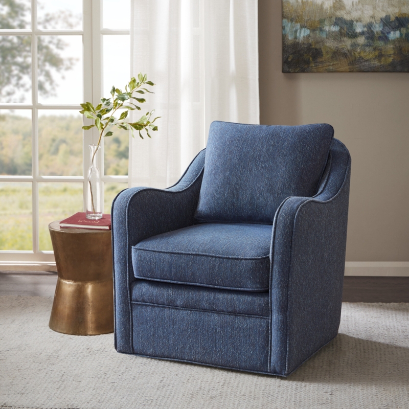 Loftus Upholstered Wide Swivel Arm Chair