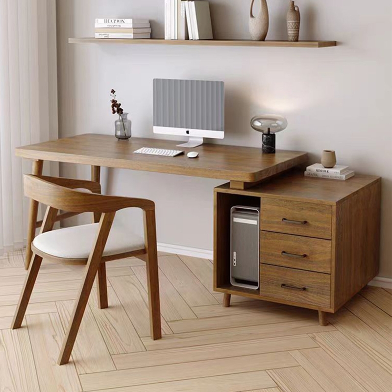 Lusero 2 Solid Wood Desk And Chair Set Office Set with Chair