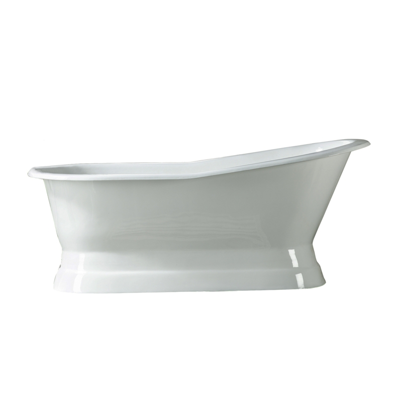 Lyndsey 66.5'' x 30.75'' Freestanding Soaking Cast Iron Bathtub