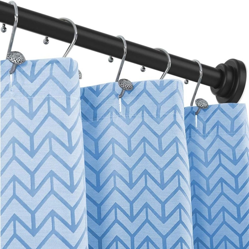 Maxda Premium 43"- 72" Adjustable Rustproof Straight Tension Shower Curtain Rod- No Drill