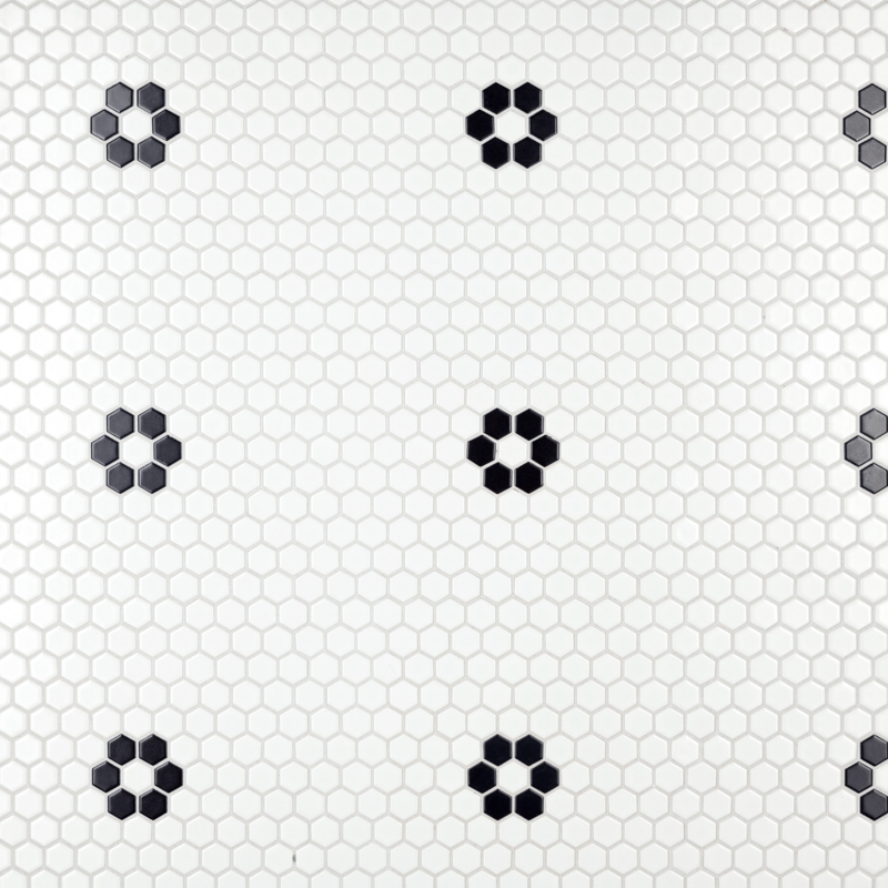 Metro 0.9" x 0.9" Hex Porcelain Honeycomb Mosaic Wall & Floor Tile