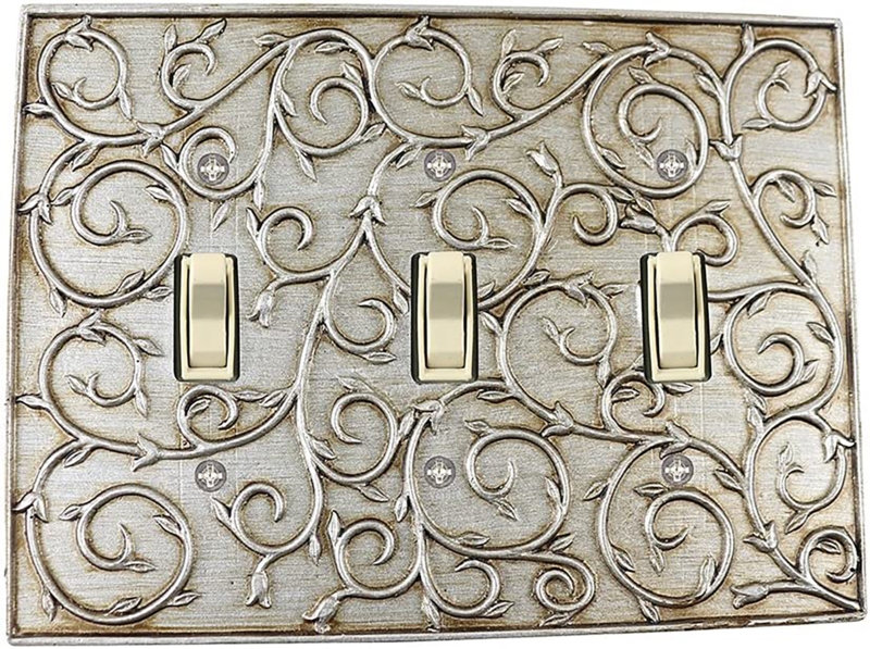 No Subject 3 - Gang Toggle Light Switch Standard Wall Plate
