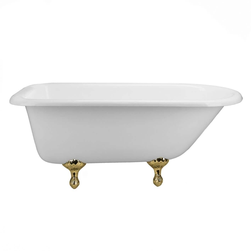 Norfolk 49" L x 30" W Clawfoot Soaking Cast Iron Bathtub