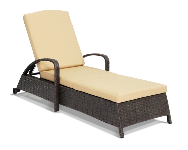 Olia Outdoor Wicker Chaise Lounge