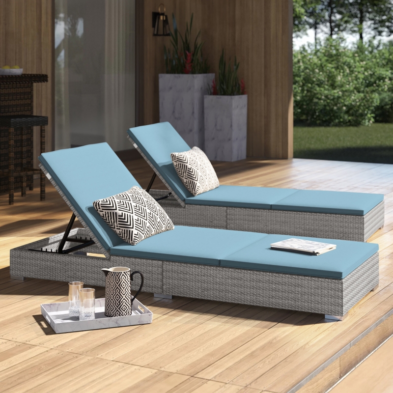 Pacey Outdoor Wicker Chaise Lounge