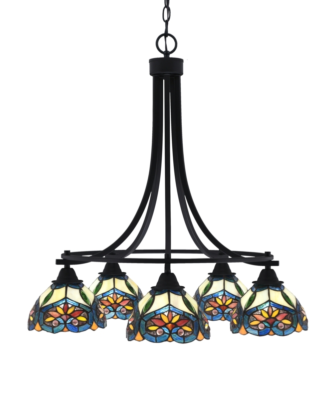 Paramount 5 - Light Dimmable Wagon Wheel Chandelier