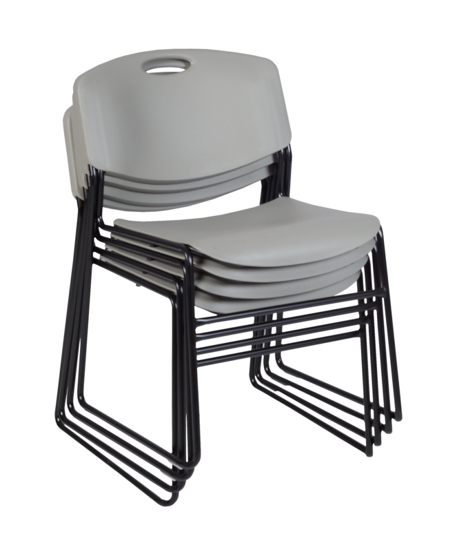 Regency Zeng Ultra Compact Metal Frame Armless Stackable Chair