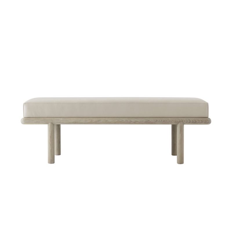 Repose Genuine Leather Upholstered Bench
