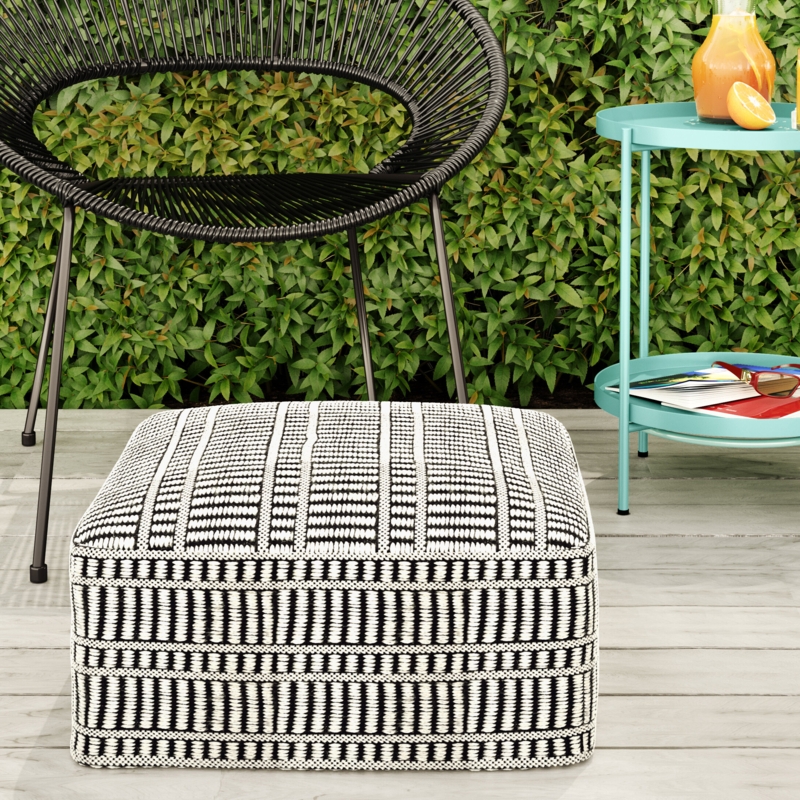 Safford Square Woven Outdoor/ Indoor Pouf