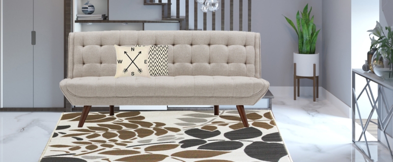Seales Twin or Smaller 73" Wide Tufted Back Convertible Sofa