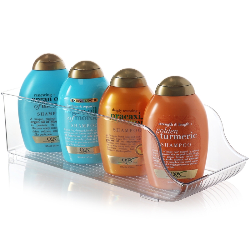 Stackable Plastic with Handles Bathroom Storage Container