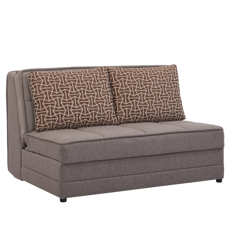 Studio 55 in. Fabric Upholstered 2-Seater 3-in-1 Sleeper Loveseat Sofa Bed with Storage