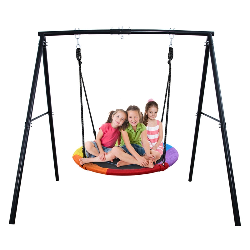 Swing Set with 40 Inch Saucer Tree Swing
