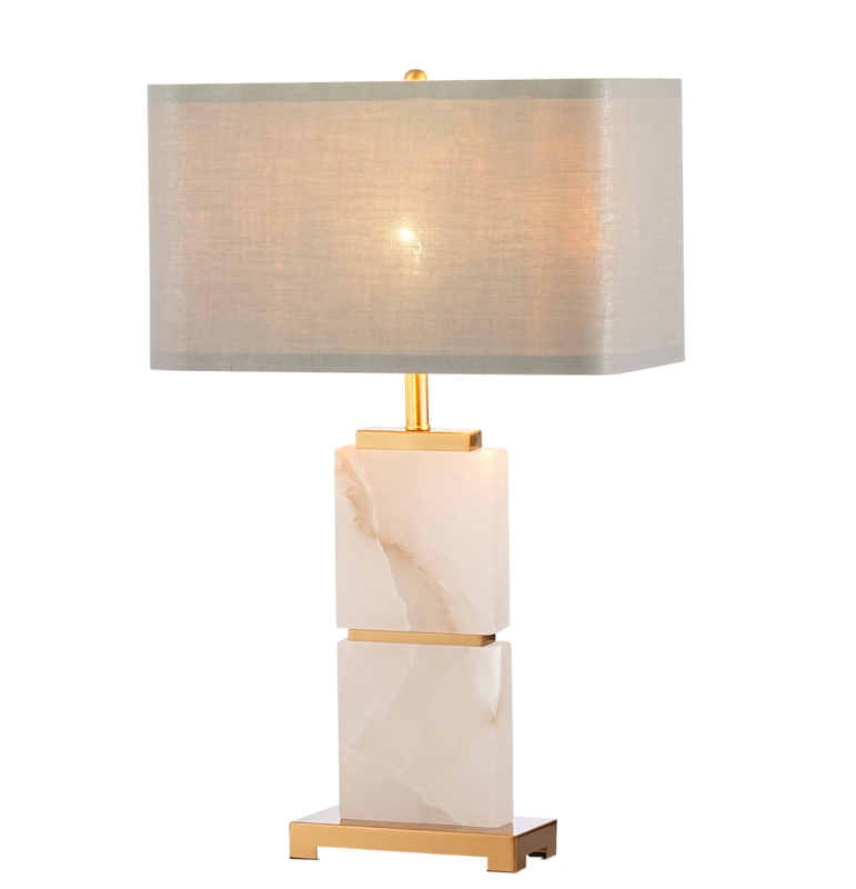 Tomarra Alabaster White Marble Table Lamp