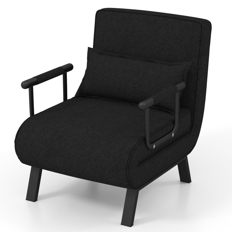 Twin 25.5'' Upholstered Cushioned Futon Chair