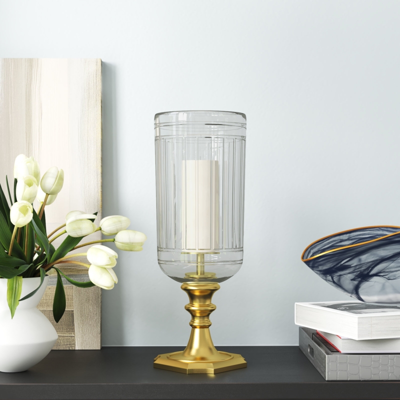 Valdosta Glam Aluminum Hurricane Lamp | Foter