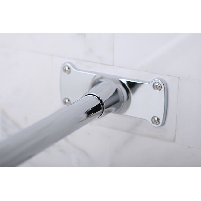 Vintage 62" L-Shaped Fixed Shower Curtain Rod