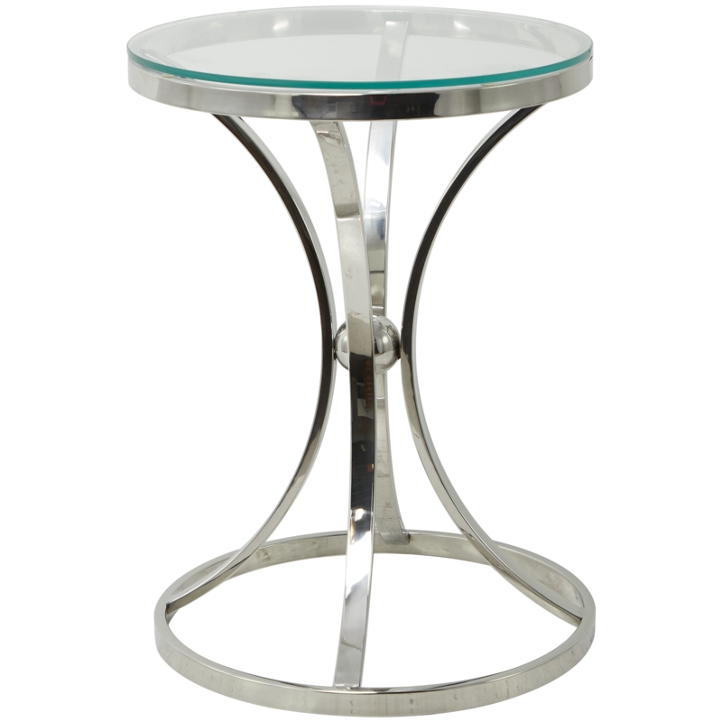 Wadad Stainless Steel Top End Table