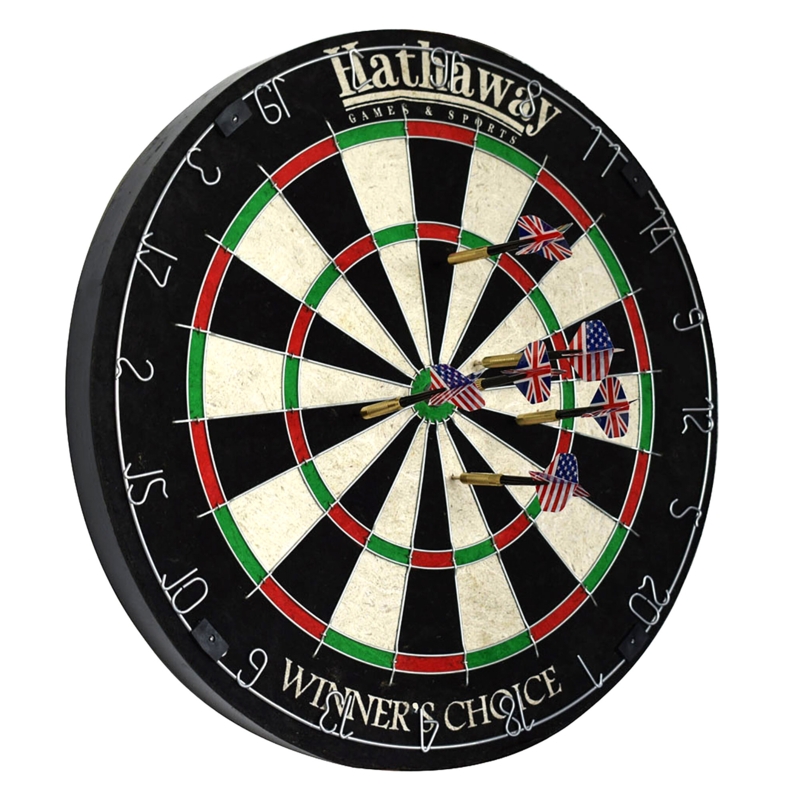 Winners Choice Sisal Fiber Bristle Dartboard with Darts