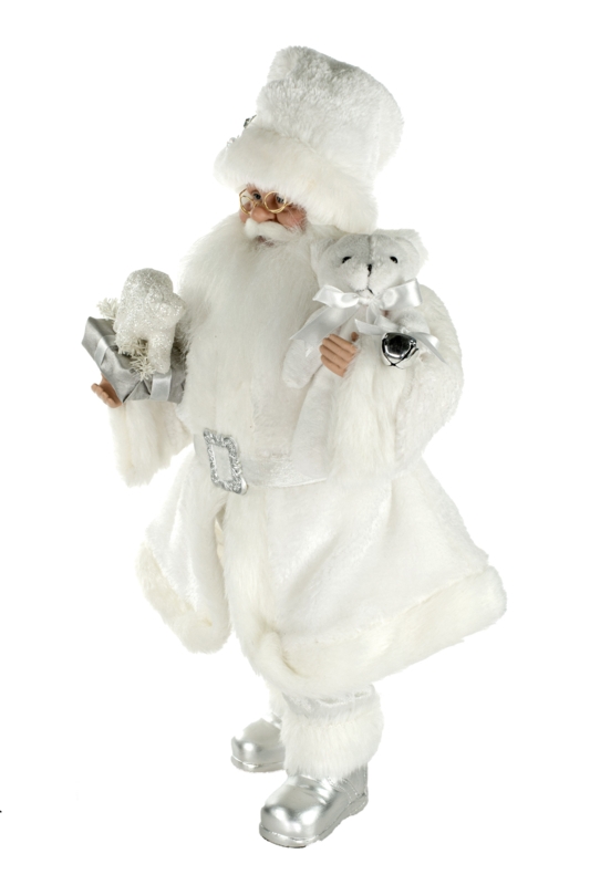 Wonderland Santa Claus Holding Teddy Bear