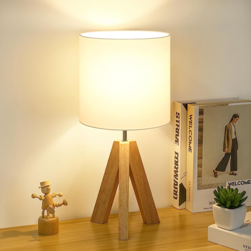 Wood Tripod Lamp