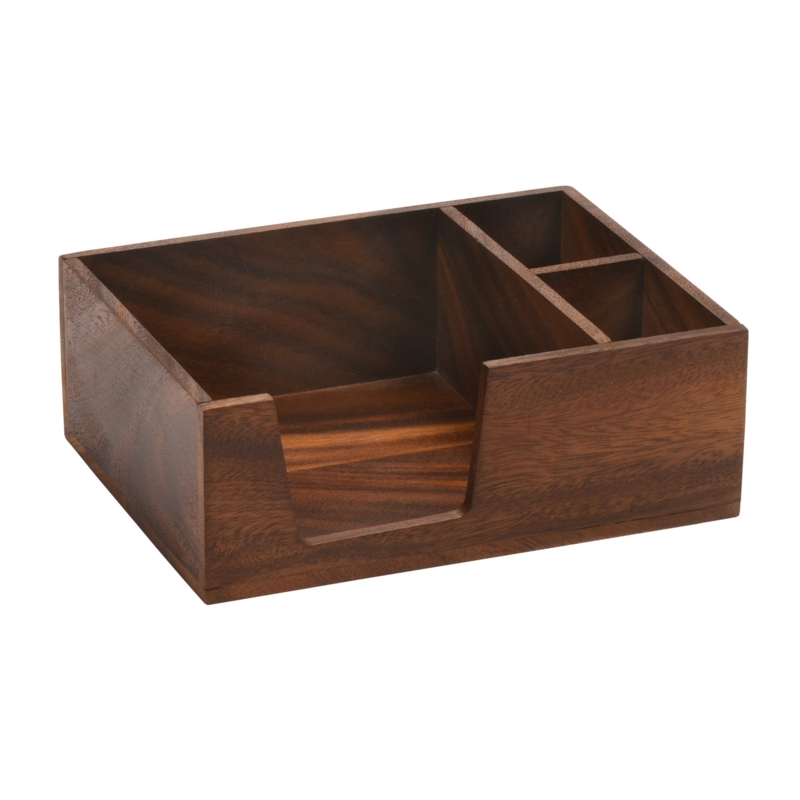 Zhayden Wood Freestanding Napkin Holder