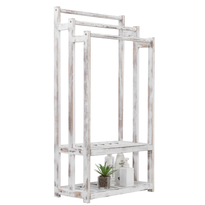 3 Tier Solid Wood Blanket Quilt Rack