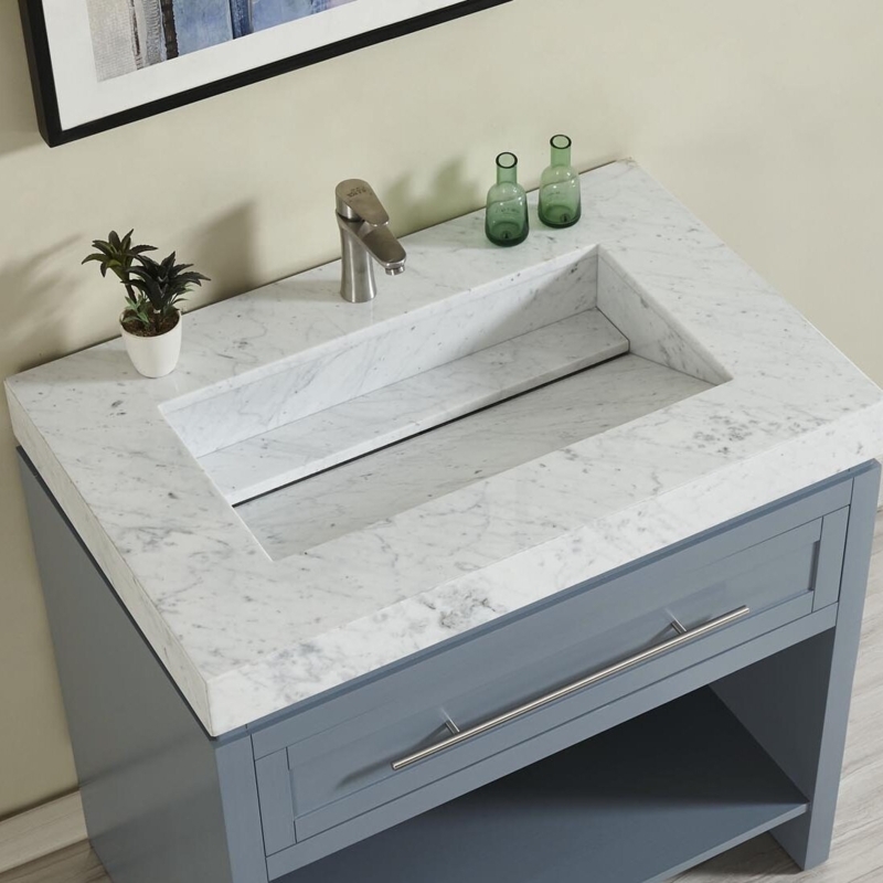 36'' Ceramic Single Bathroom Vanity Top with Sink