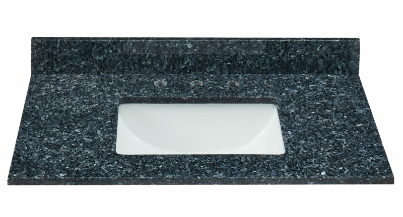 37'' Granite Single Bathroom Vanity Top with Sink