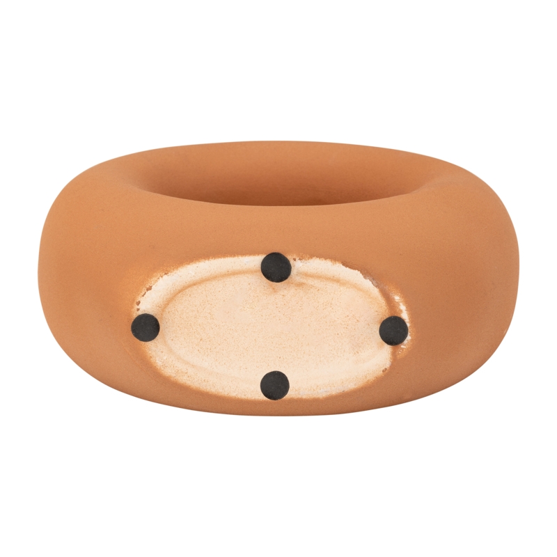 8" Round Ceramic Vase - Contemporary Abstract Cut-Out Vase - Creative Home or Office Decorative Table Accent - Flower Display