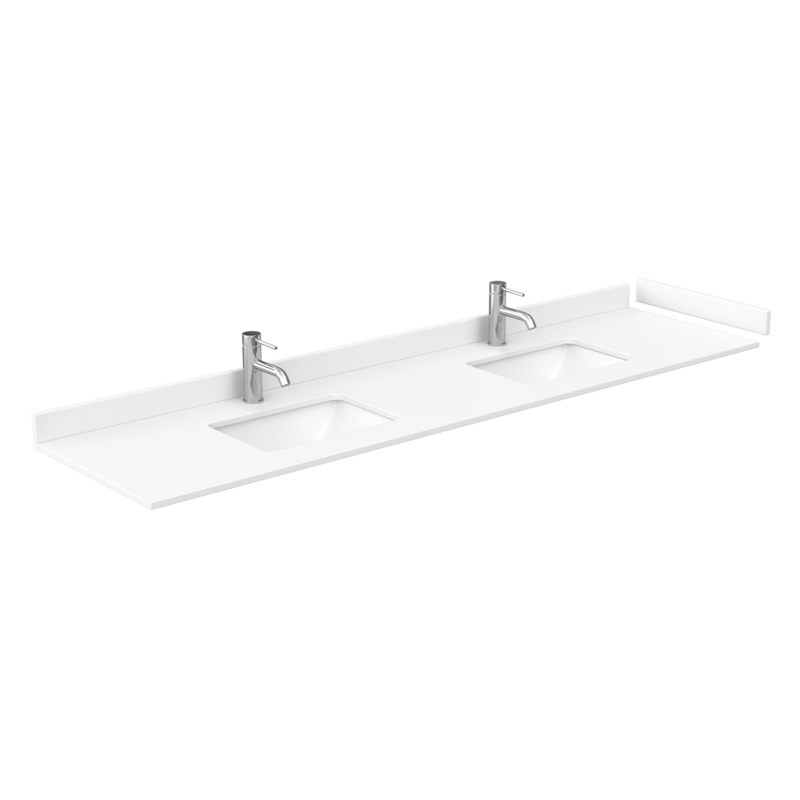 84'' Composite Double Bathroom Vanity Top with Sink