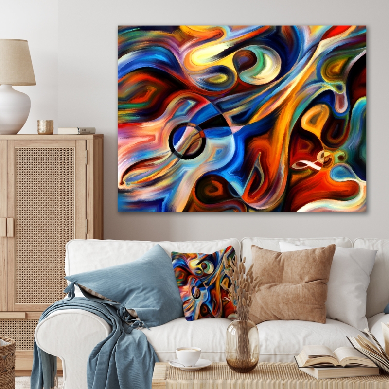 Abstract Music and Rhythm - Painting Print