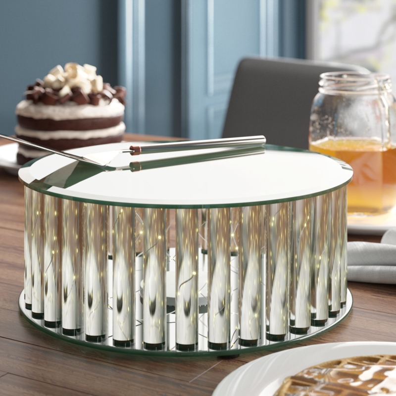Alameen Mirror Light Up Cake Stand