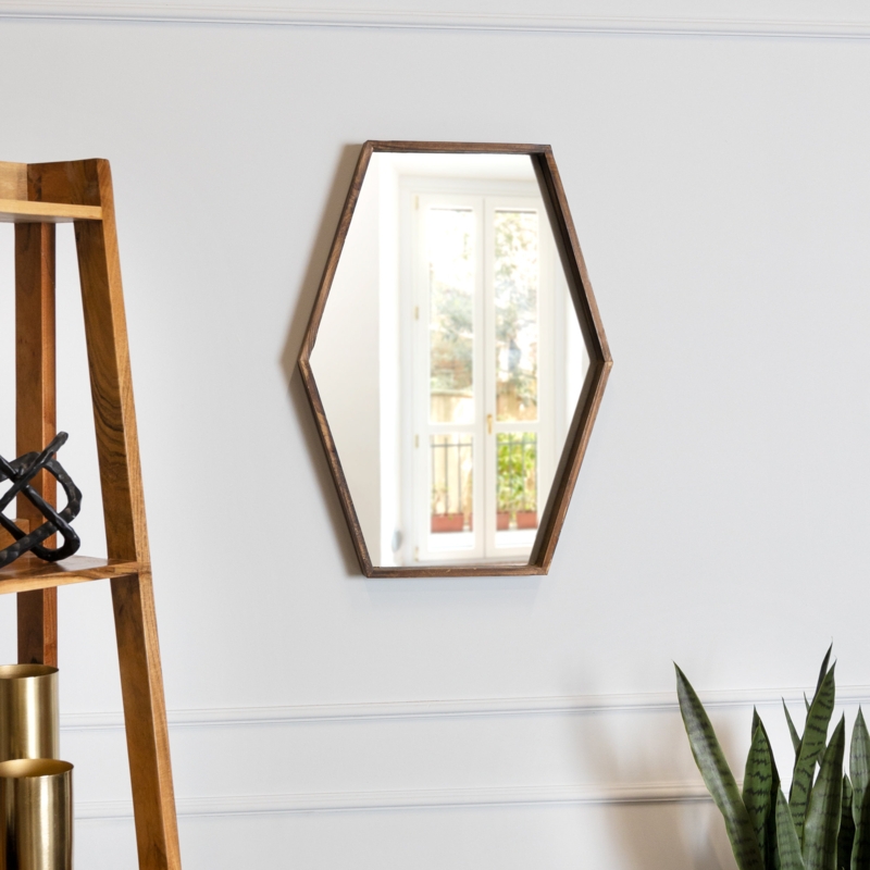 Amarey Wood Flat Wall Mirror