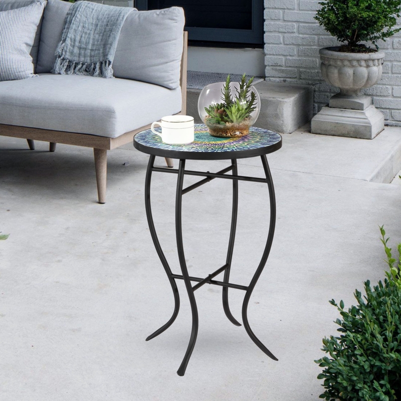 Amarvesh Metal Patio Side Table