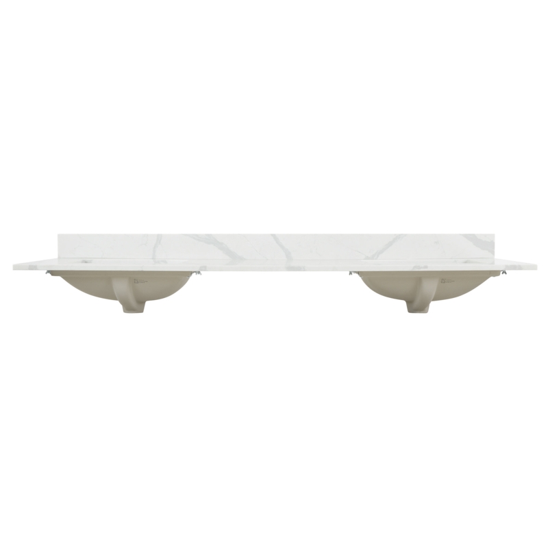 Arbios 72'' Quartz Double Bathroom Vanity Top with Sink