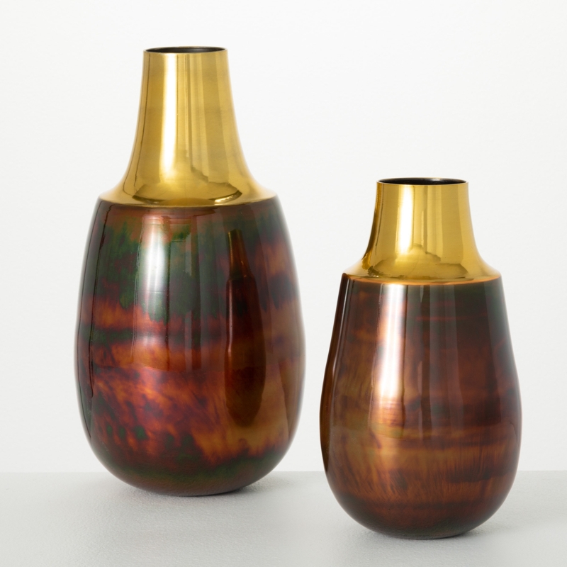 Auburn Skies Metal Table Vase
