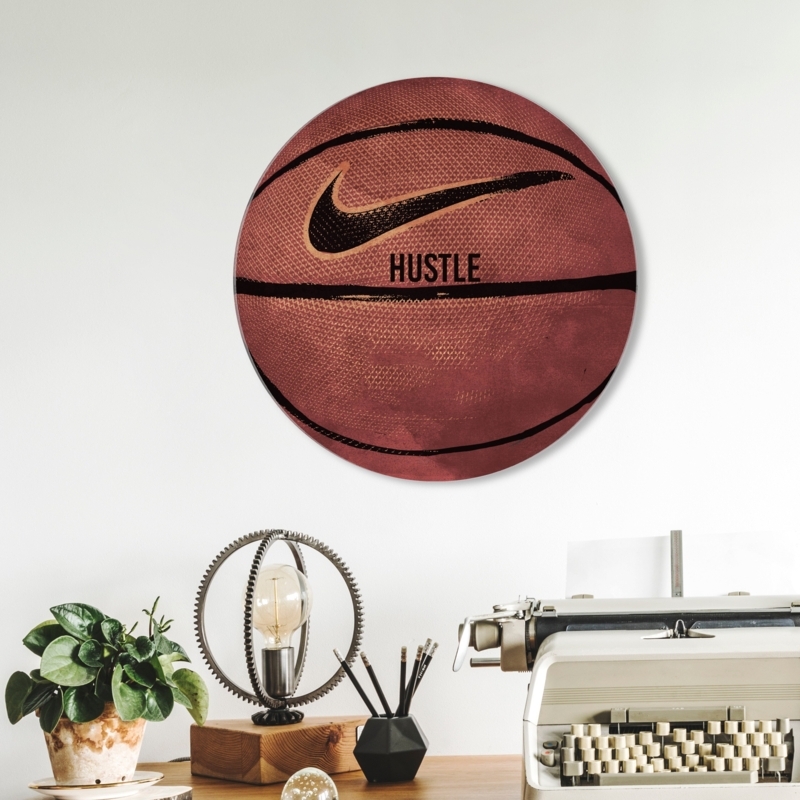 Basketball " Basketball Round " on Plastic / Acrylic