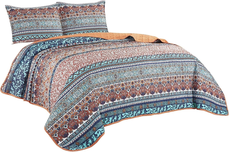 Boho Microfiber Bedding Quilt Set