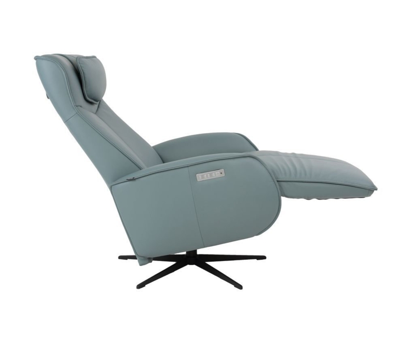 Brandylynn Leather Recliner with Ottoman