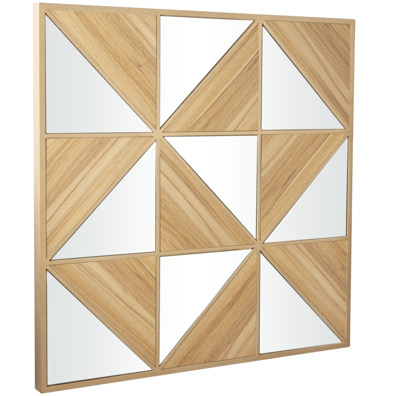 Cole And Grey Contemporary Wood Wall Mirror