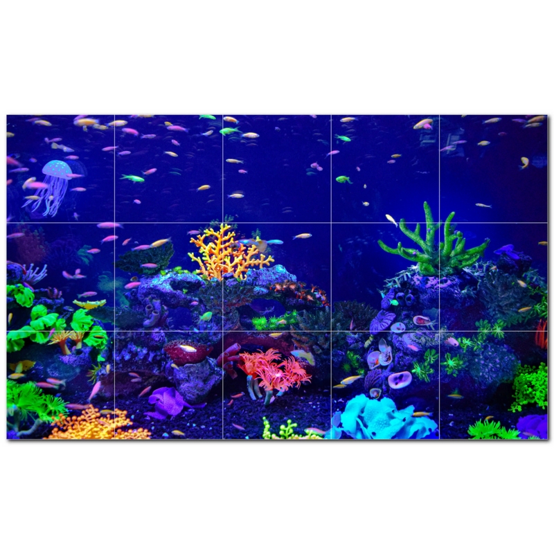 Coral Photo 4.25'' x 4.25'' Satin Ceramic Decorative Mural