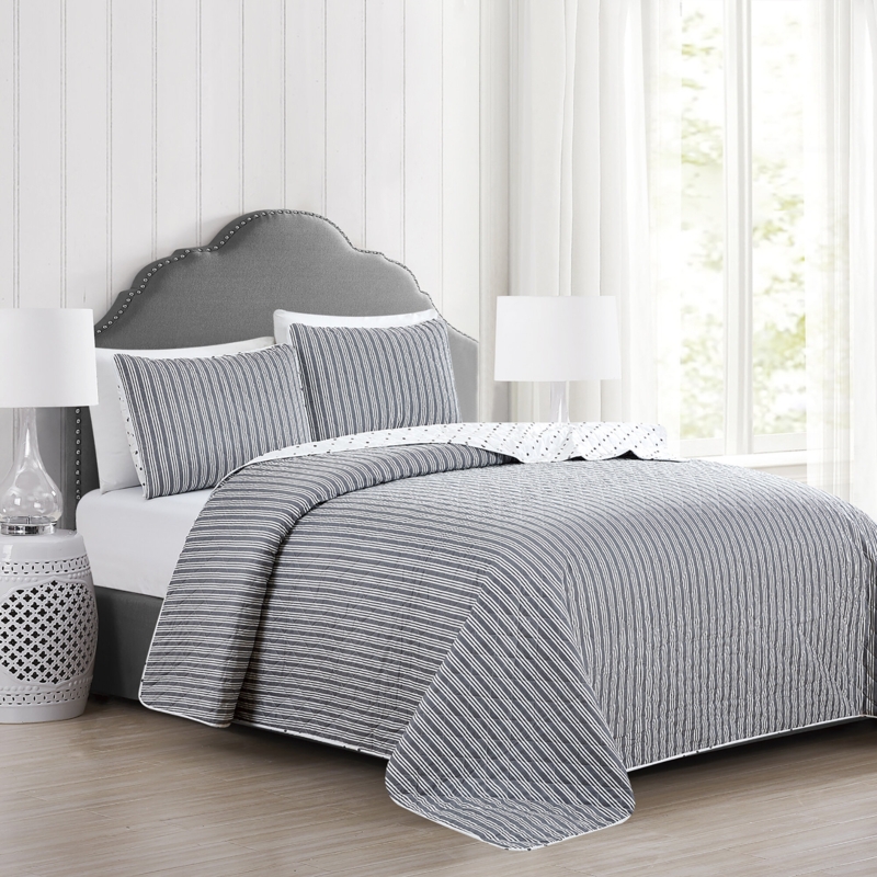 Darrington Microfiber Reversible Quilt Set