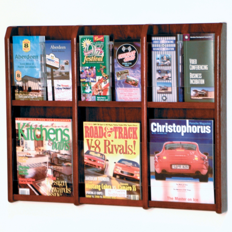 Divulge 6 Magazine/12 Brochure Wall Display W/Brochure Inserts