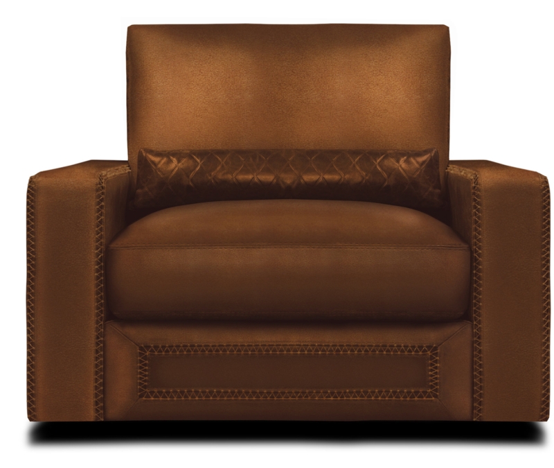 Downtown Cowboy Leather Swivel Club Chair | Foter