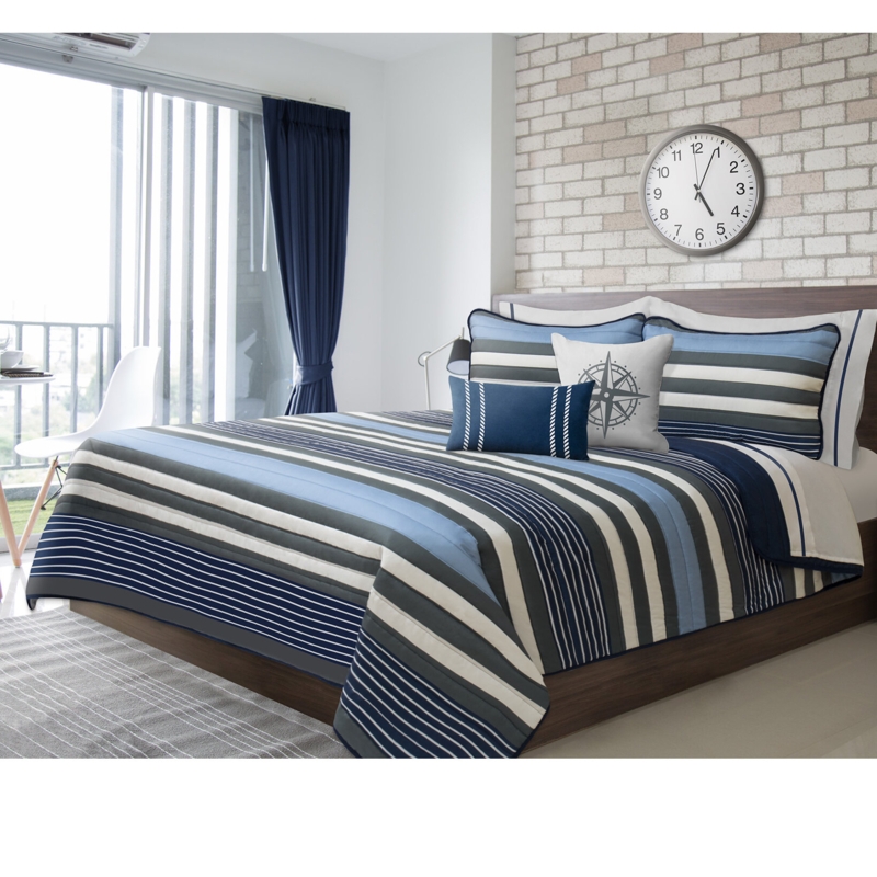 Elvira Striped Quilt Set