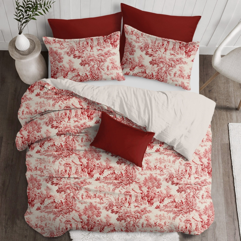 Elysees Cotton Toile Duvet Cover Set