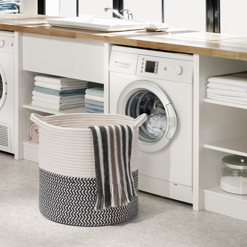 Fabric Laundry Basket with Handles