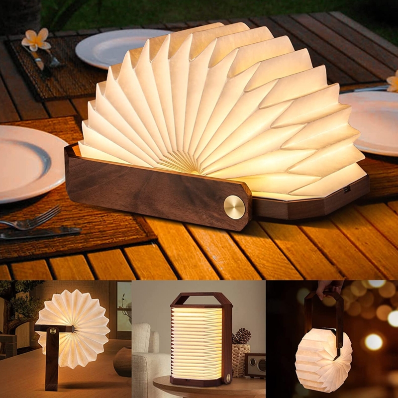 Foldable Book Cordless Lantern Night Light
